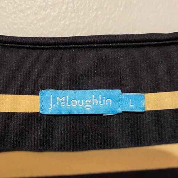 J. McLaughlin Nicola Tan/Black Layered Dress Size Large - Picture 4 of 6